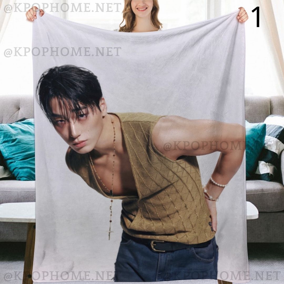 Ateez Choi San Blanket, Ateez Flannel Throw Blanket, Gifts for Atiny