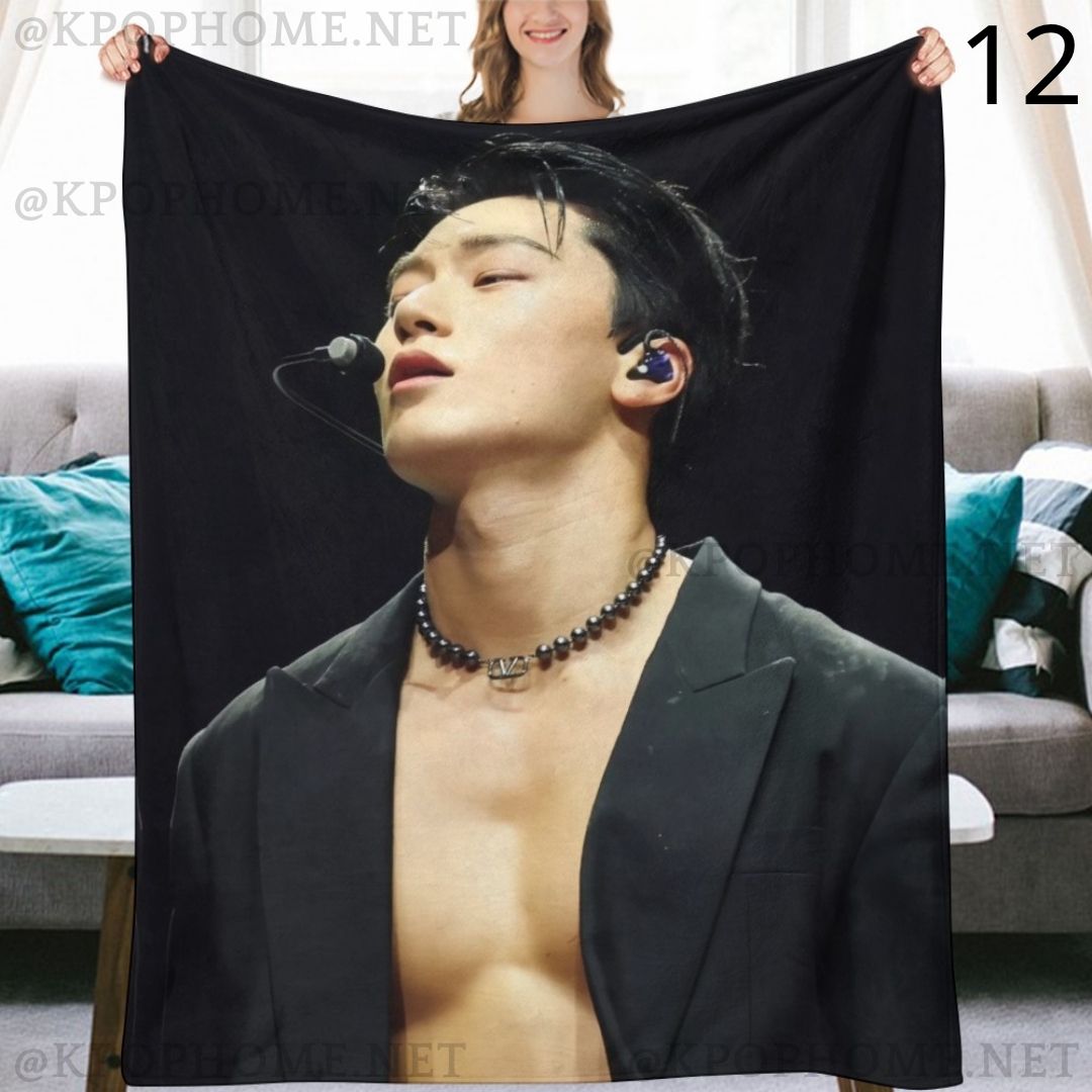 Ateez Choi San Blanket, Ateez Flannel Throw Blanket, Gifts for Atiny