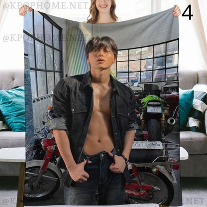 Ateez Choi San Blanket, Ateez Flannel Throw Blanket, Gifts for Atiny