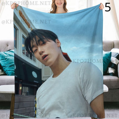 Ateez Choi San Blanket, Ateez Flannel Throw Blanket, Gifts for Atiny