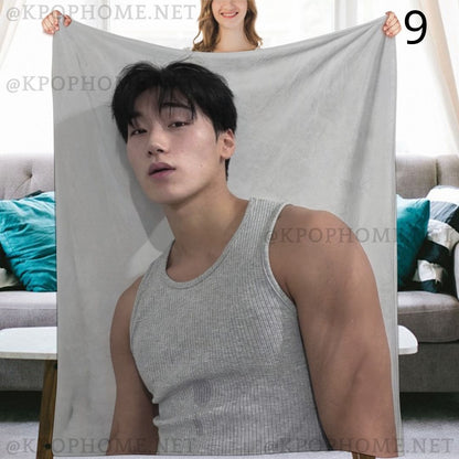 Ateez Choi San Blanket, Ateez Flannel Throw Blanket, Gifts for Atiny