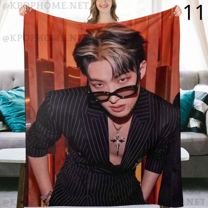 Ateez Mingi Blanket, Ateez Flannel Throw Blanket, Gifts for Atiny