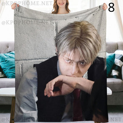 Ateez Mingi Blanket, Ateez Flannel Throw Blanket, Gifts for Atiny