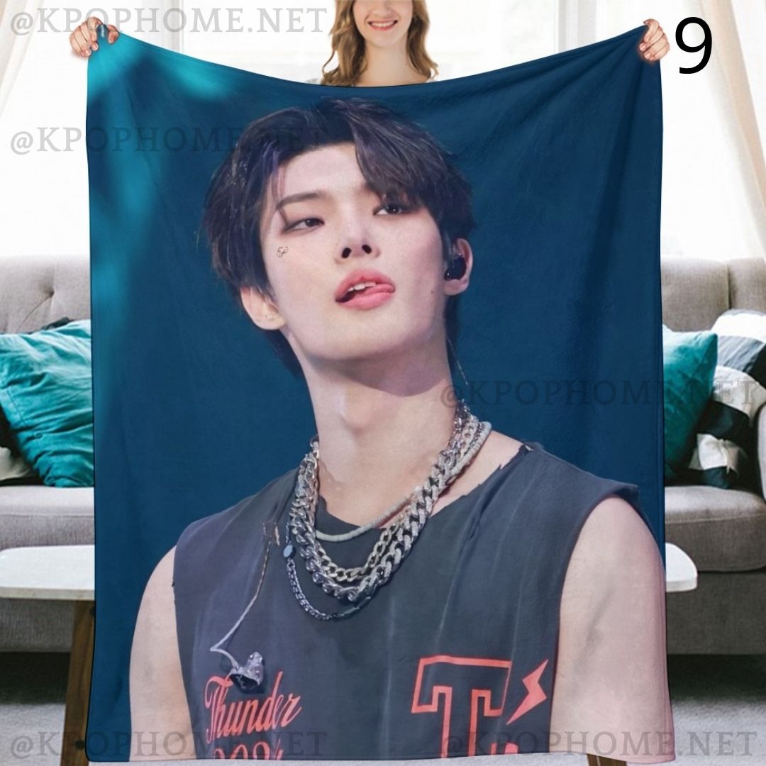 Ateez Mingi Blanket, Ateez Flannel Throw Blanket, Gifts for Atiny
