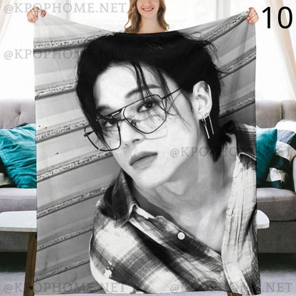 Ateez Wooyoung Blanket, Ateez Flannel Throw Blanket, Gifts for Atiny