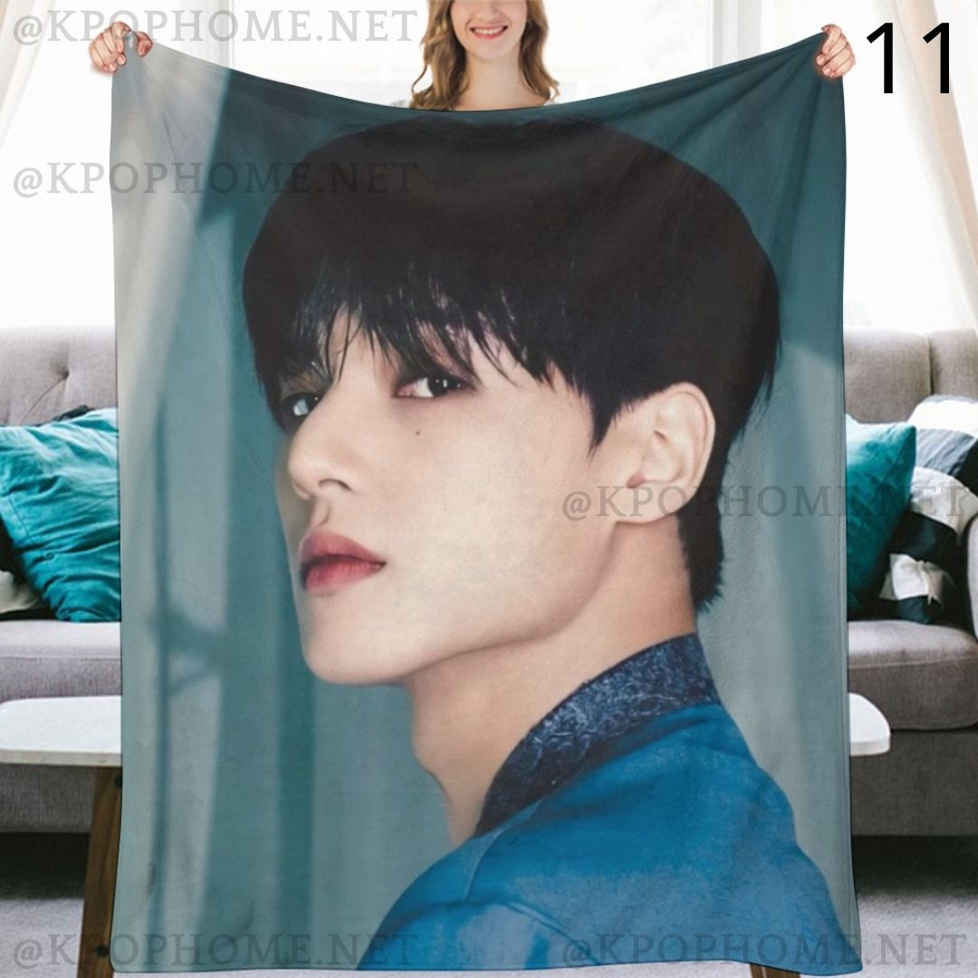 Ateez Wooyoung Blanket, Ateez Flannel Throw Blanket, Gifts for Atiny