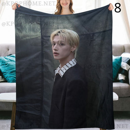 Ateez Wooyoung Blanket, Ateez Flannel Throw Blanket, Gifts for Atiny