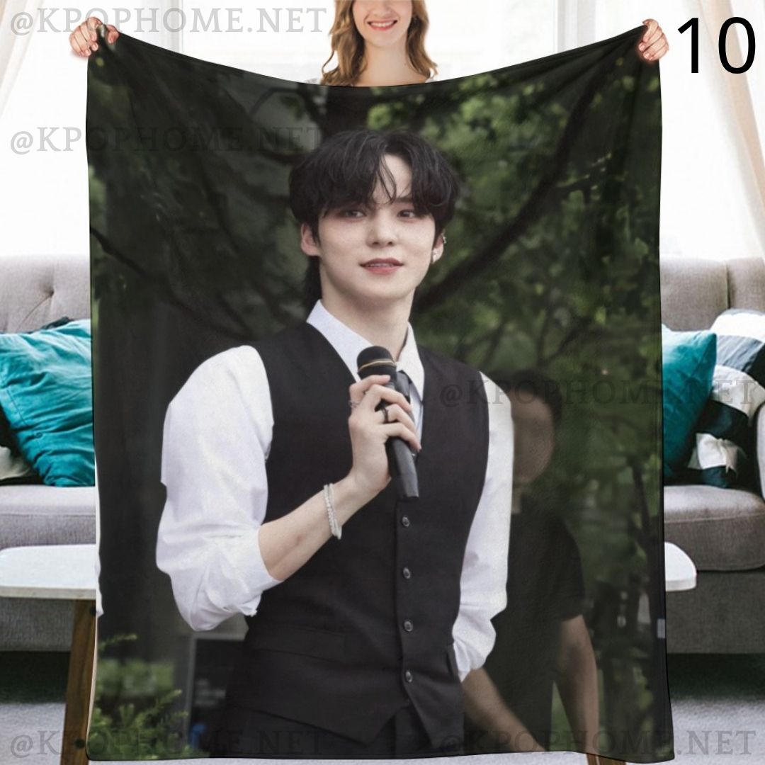 Ateez Yunho Blanket, Ateez Flannel Throw Blanket, Gifts for Atiny
