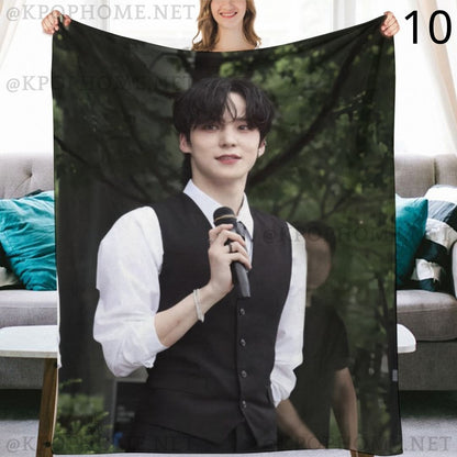 Ateez Yunho Blanket, Ateez Flannel Throw Blanket, Gifts for Atiny