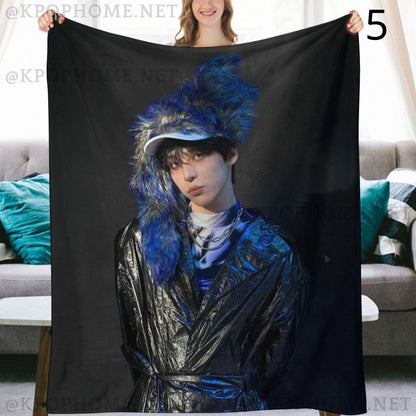 Ateez Yunho Blanket, Ateez Flannel Throw Blanket, Gifts for Atiny