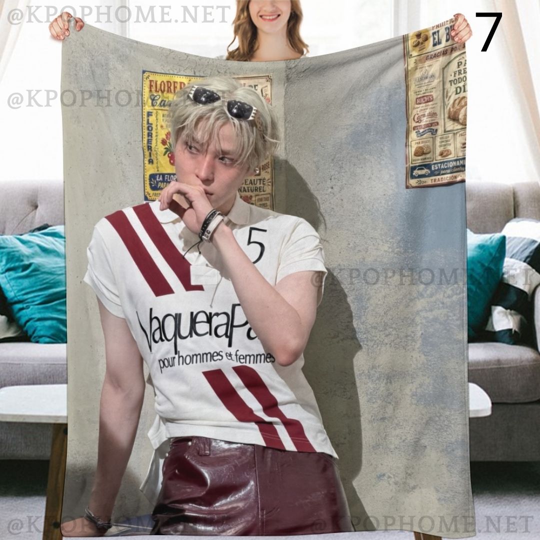 Ateez Yunho Blanket, Ateez Flannel Throw Blanket, Gifts for Atiny