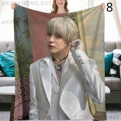 Ateez Yunho Blanket, Ateez Flannel Throw Blanket, Gifts for Atiny