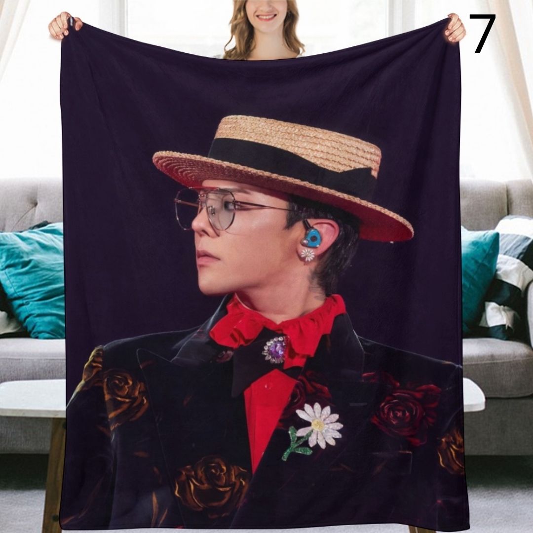 BIGBANG G-Dragon Blanket, BIGBANG Flannel Throw Blanket, Gifts for V.I.P