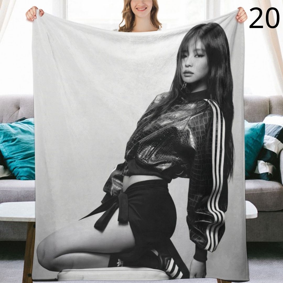 BLACKPINK Jennie Blanket, BP Flannel Throw Blanket, Gifts for Blinks