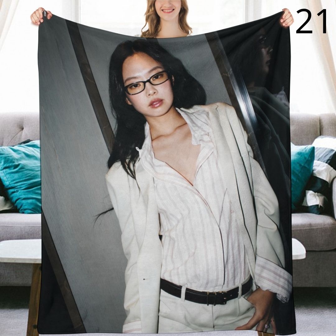 BLACKPINK Jennie Blanket, BP Flannel Throw Blanket, Gifts for Blinks