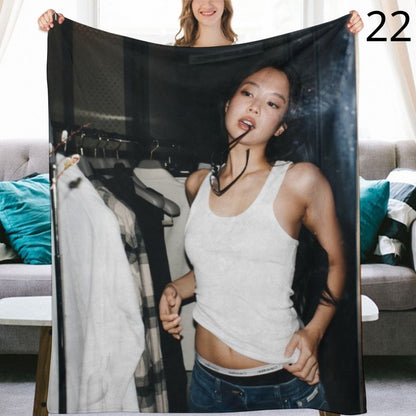 BLACKPINK Jennie Blanket, BP Flannel Throw Blanket, Gifts for Blinks