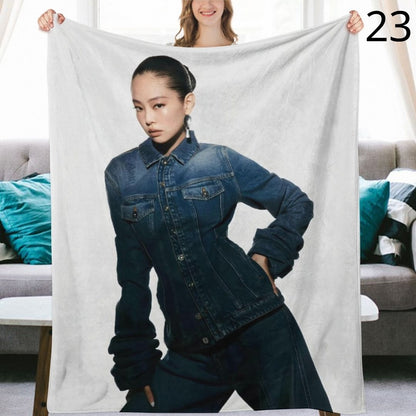 BLACKPINK Jennie Blanket, BP Flannel Throw Blanket, Gifts for Blinks