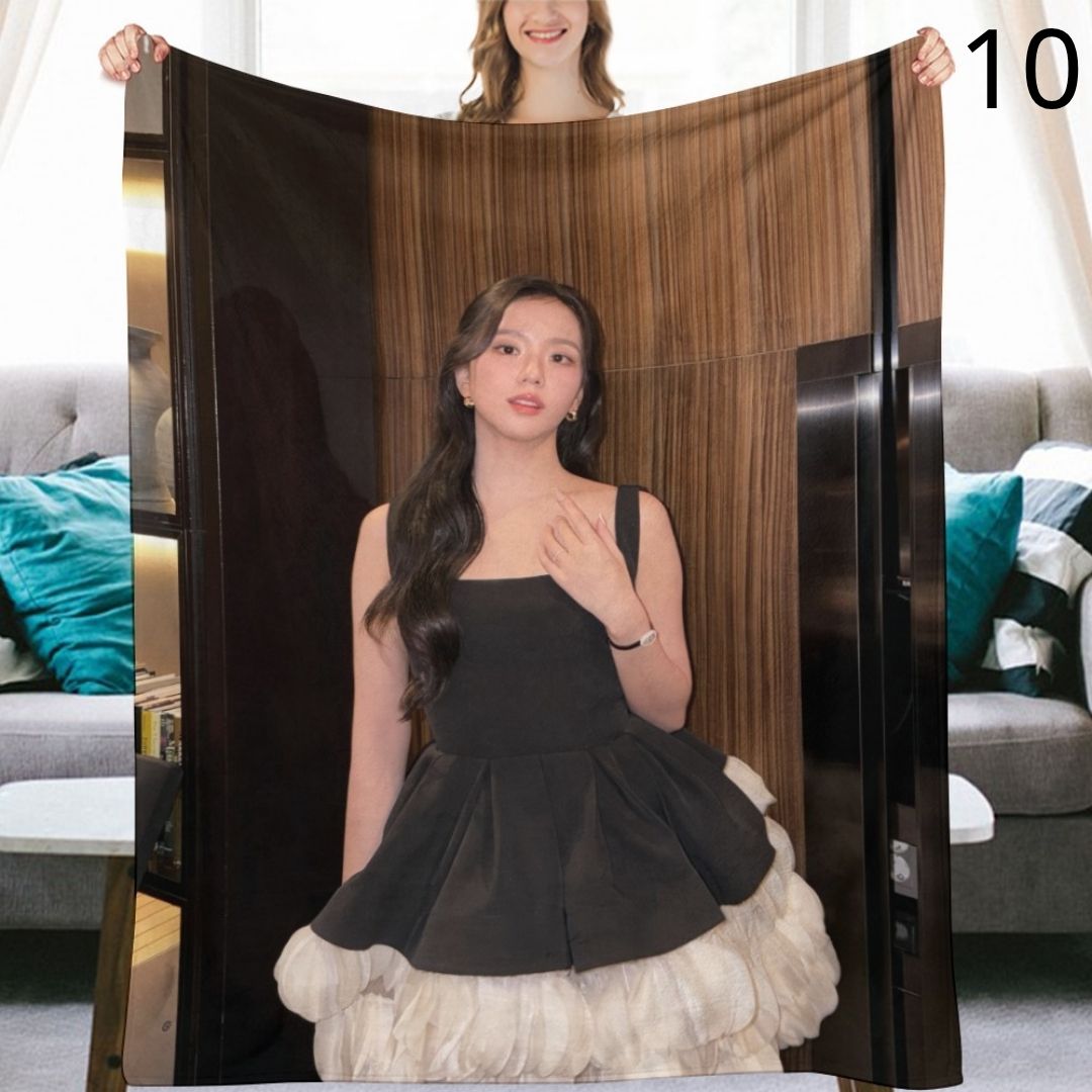 BLACKPINK Jisoo Blanket, BP Flannel Throw Blanket, Gifts for Blinks