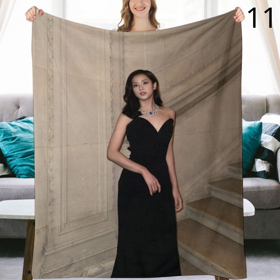 BLACKPINK Jisoo Blanket, BP Flannel Throw Blanket, Gifts for Blinks