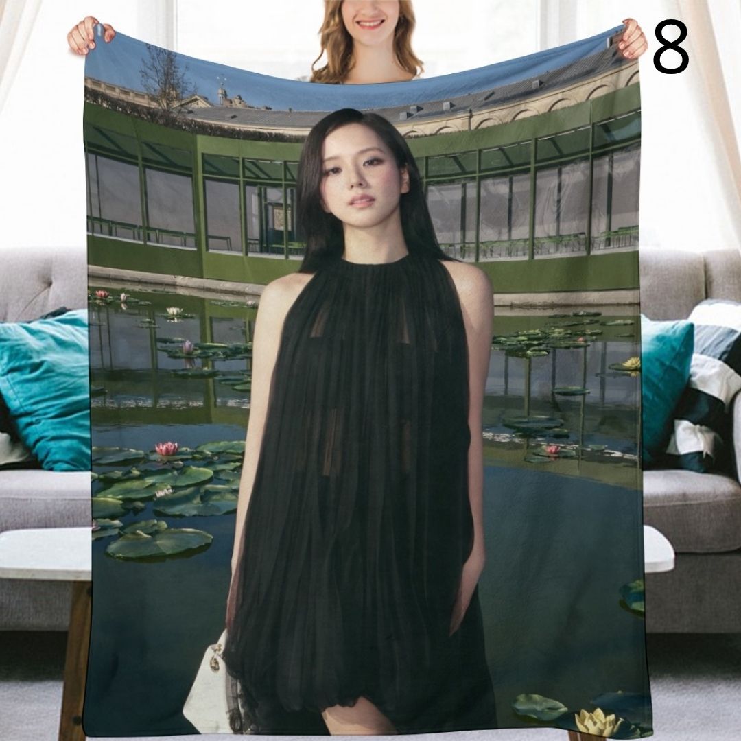 BLACKPINK Jisoo Blanket, BP Flannel Throw Blanket, Gifts for Blinks