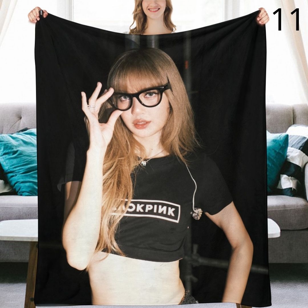 BLACKPINK Lisa Blanket, BP Flannel Throw Blanket, Gifts for Blinks