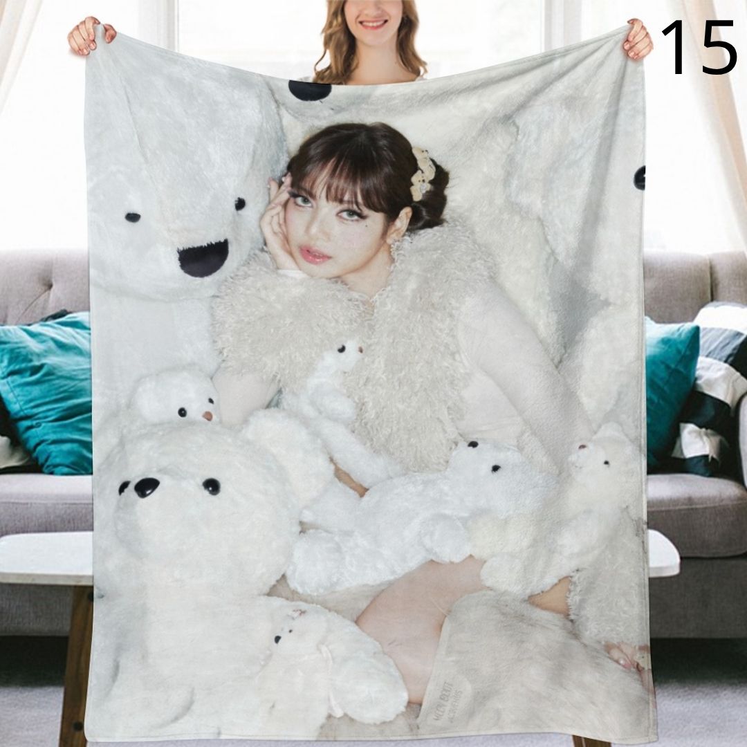 BLACKPINK Lisa Blanket, BP Flannel Throw Blanket, Gifts for Blinks