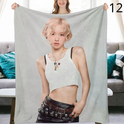 BLACKPINK Rosé Blanket, BP Flannel Throw Blanket, Gifts for Blinks