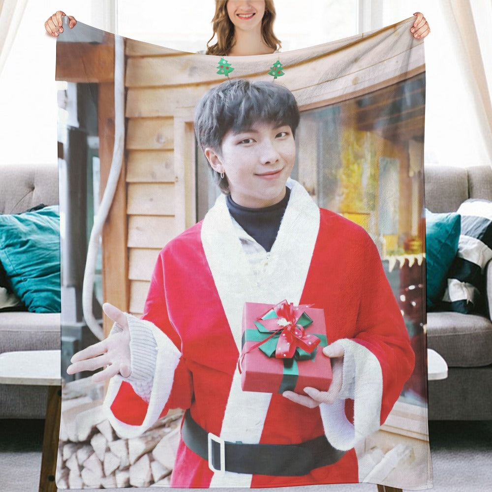 BTS Christmas Blanket, BTS Bangtan Boys Flannel Throw Blanket, Gifts for Army