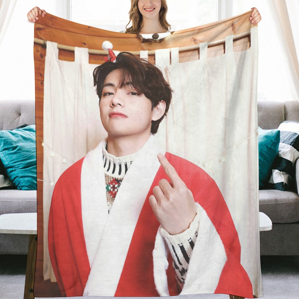 BTS Christmas Blanket, BTS Bangtan Boys Flannel Throw Blanket, Gifts for Army