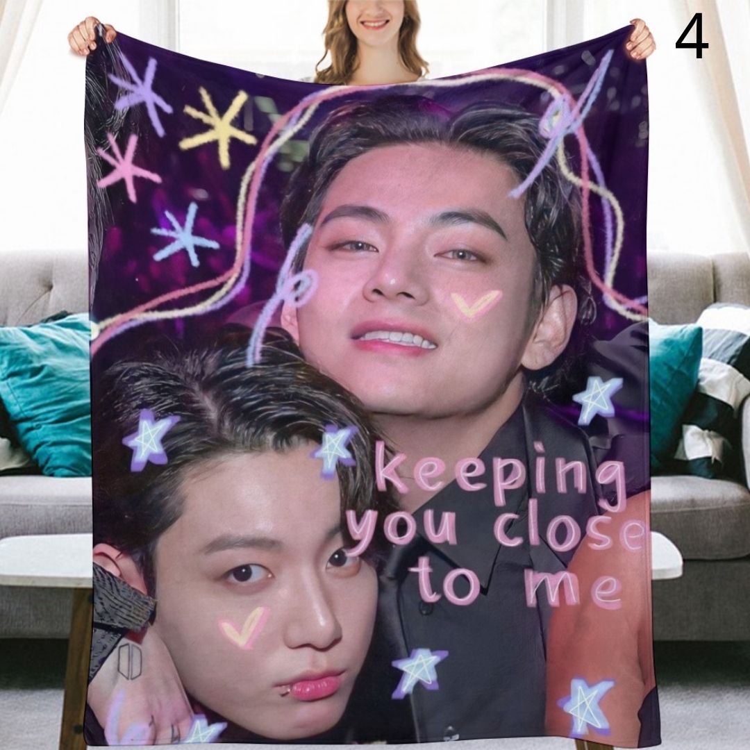 BTS Ship Blanket, BTS Bangtan Boys Flannel Throw Blanket, Gifts for Army