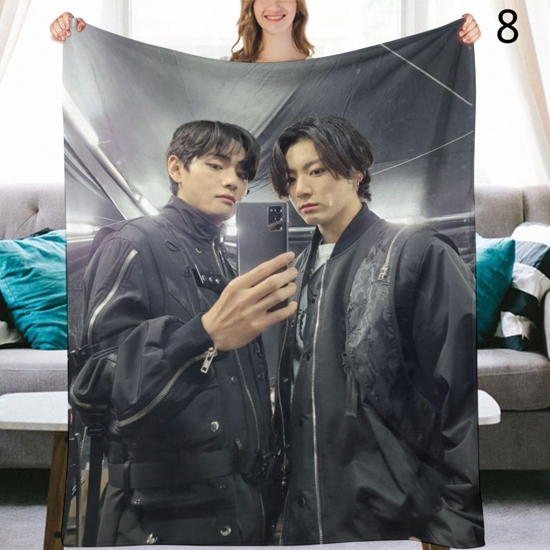 BTS Ship Blanket, BTS Bangtan Boys Flannel Throw Blanket, Gifts for Army