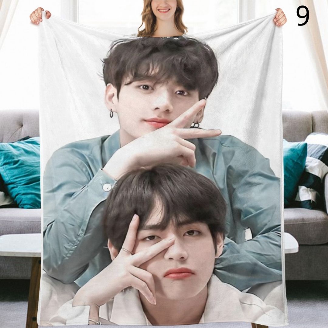BTS Ship Blanket, BTS Bangtan Boys Flannel Throw Blanket, Gifts for Army
