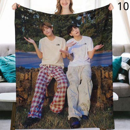 BTS Ship Blanket, BTS Bangtan Boys Flannel Throw Blanket, Gifts for Army
