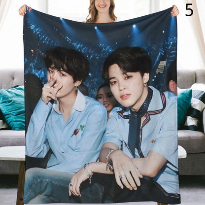 BTS Ship Blanket, BTS Bangtan Boys Flannel Throw Blanket, Gifts for Army