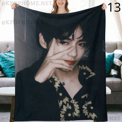 BTS V Taehyung Blanket, BTS Bangtan Boys Flannel Throw Blanket, Gifts for Army