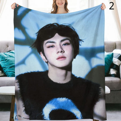 ENHYPEN Jungwon Blanket, ENHYPEN Flannel Throw Blanket, Gifts for ENGENE