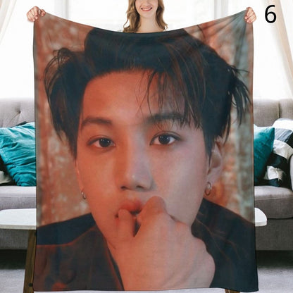 EXO Kai Blanket, EXO Flannel Throw Blanket, Gifts for EXO-L