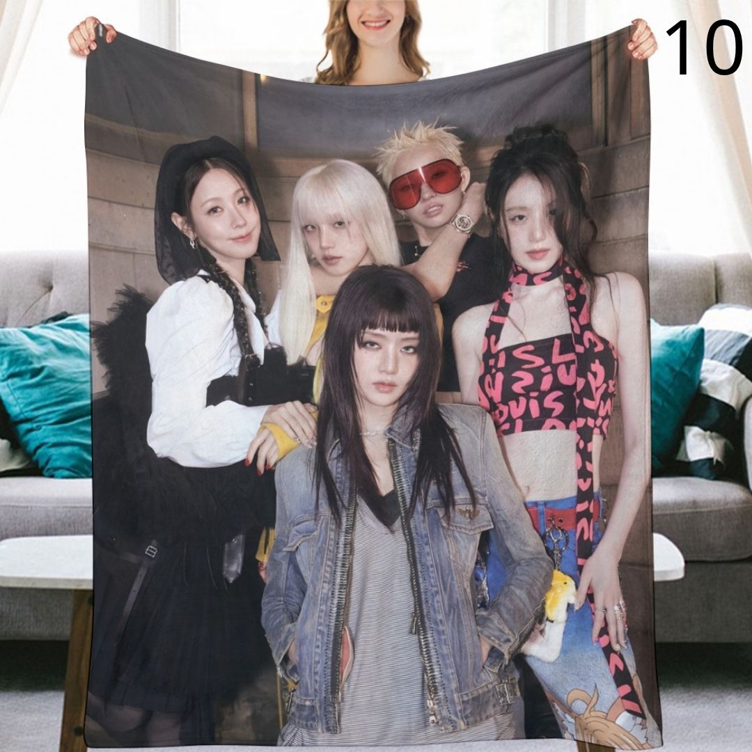 I-DLE Group Blanket, I-DLE Flannel Throw Blanket, Gifts for Neverland