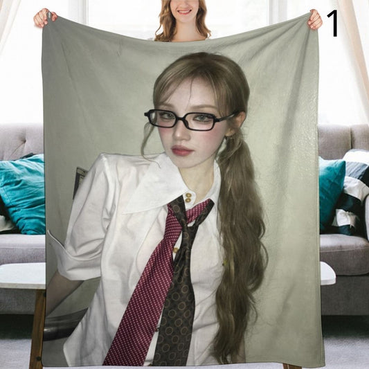 I-DLE Yuqi Blanket, I-DLE Flannel Throw Blanket, Gifts for Neverland