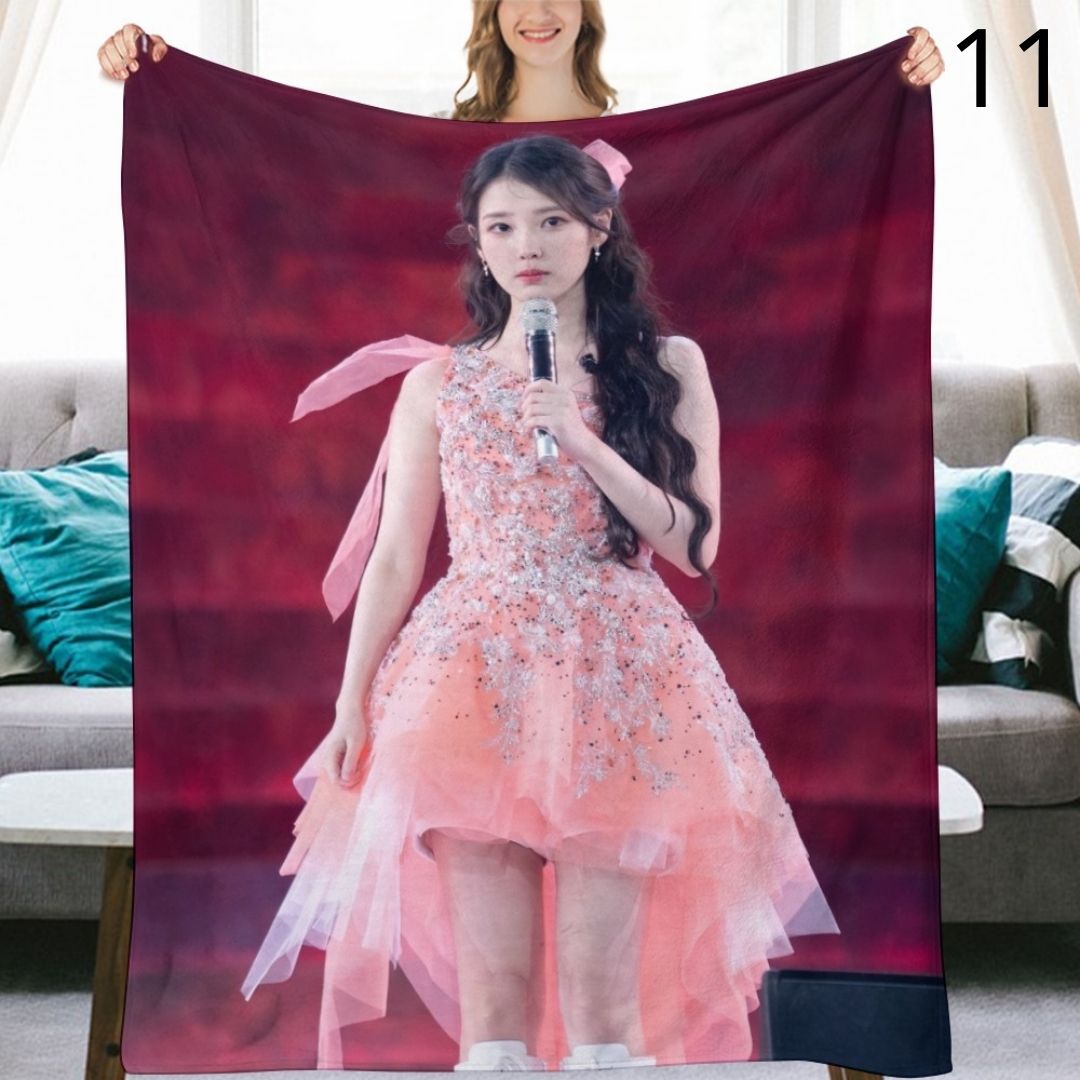 IU Blanket, IU Lee Ji-eun Soloist Flannel Throw Blanket, Gifts for Uaena