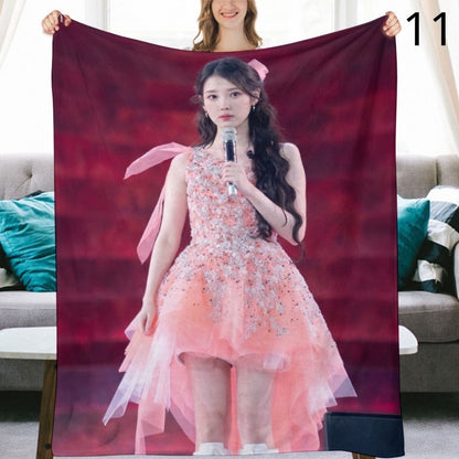 IU Blanket, IU Lee Ji-eun Soloist Flannel Throw Blanket, Gifts for Uaena