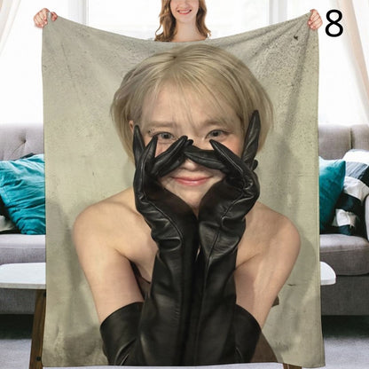 IU Blanket, IU Lee Ji-eun Soloist Flannel Throw Blanket, Gifts for Uaena