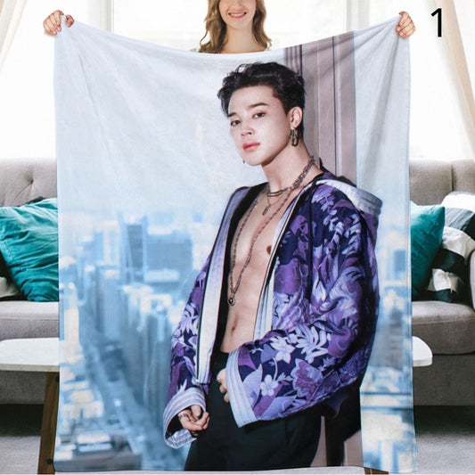 BTS Jimin Blanket, BTS Bangtan Boys Flannel Throw Blanket, Gifts for Army