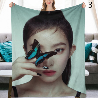 Red Velvet Irene Blanket, Red Velvet Flannel Throw Blanket, Gifts for ReVeluv