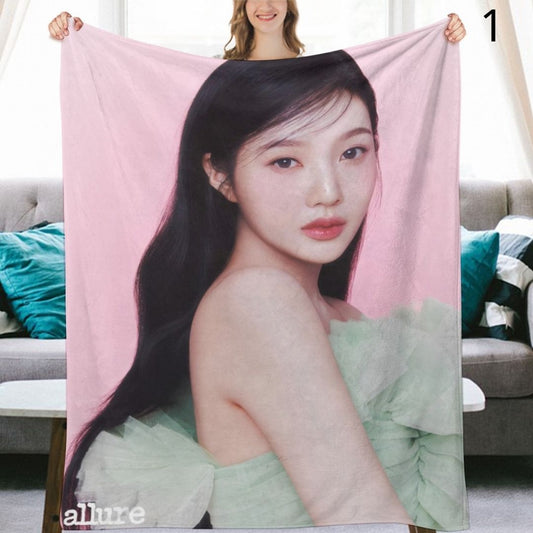 Red Velvet Joy Blanket, Red Velvet Flannel Throw Blanket, Gifts for ReVeluv
