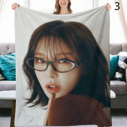 Red Velvet Wendy Blanket, Red Velvet Flannel Throw Blanket, Gifts for ReVeluv