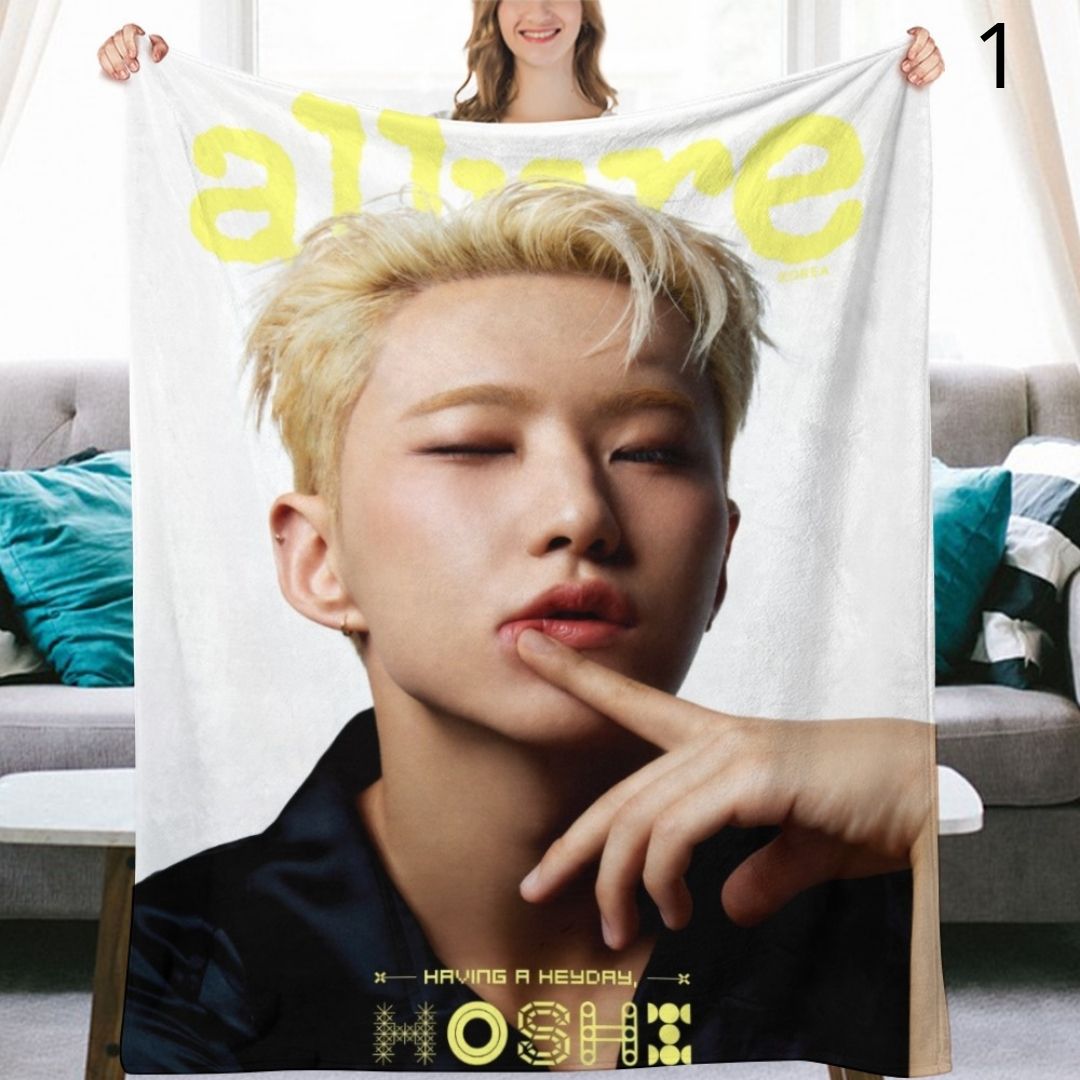 SEVENTEEN Hoshi Blanket, Seventeen Flannel Throw Blanket, Gifts for Carat
