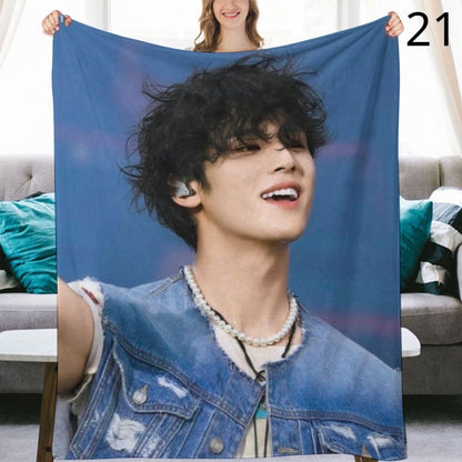 SEVENTEEN Mingyu Blanket, Seventeen Flannel Throw Blanket, Gifts for Carat