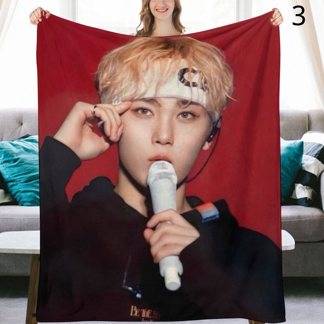 SEVENTEEN Seungkwan Blanket, Seventeen Flannel Throw Blanket, Gifts for Carat