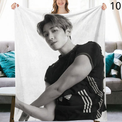 SEVENTEEN Wonwoo Blanket, Seventeen Flannel Throw Blanket, Gifts for Carat